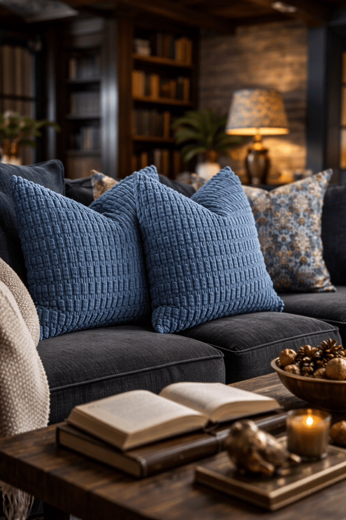 Enhances the colour palette while keeping the space soft and inviting.