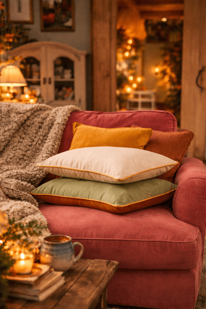 Brings in rich seasonal tones that make the room feel cozy, inviting, and perfectly lived-in.