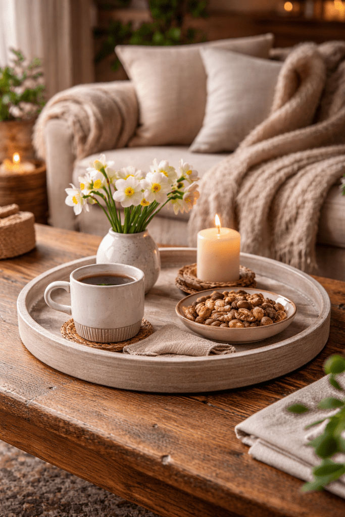 Keeps surfaces organised while adding a styled, intentional look.