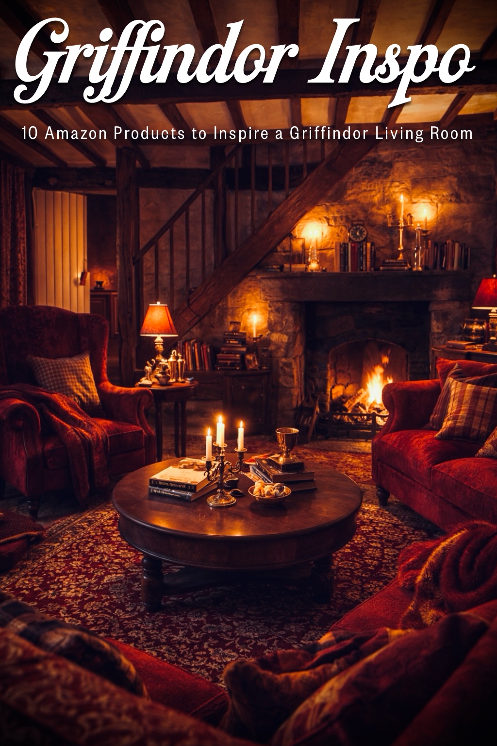 10 Amazon Products to Complete a Gryffindor Inspired Living Room