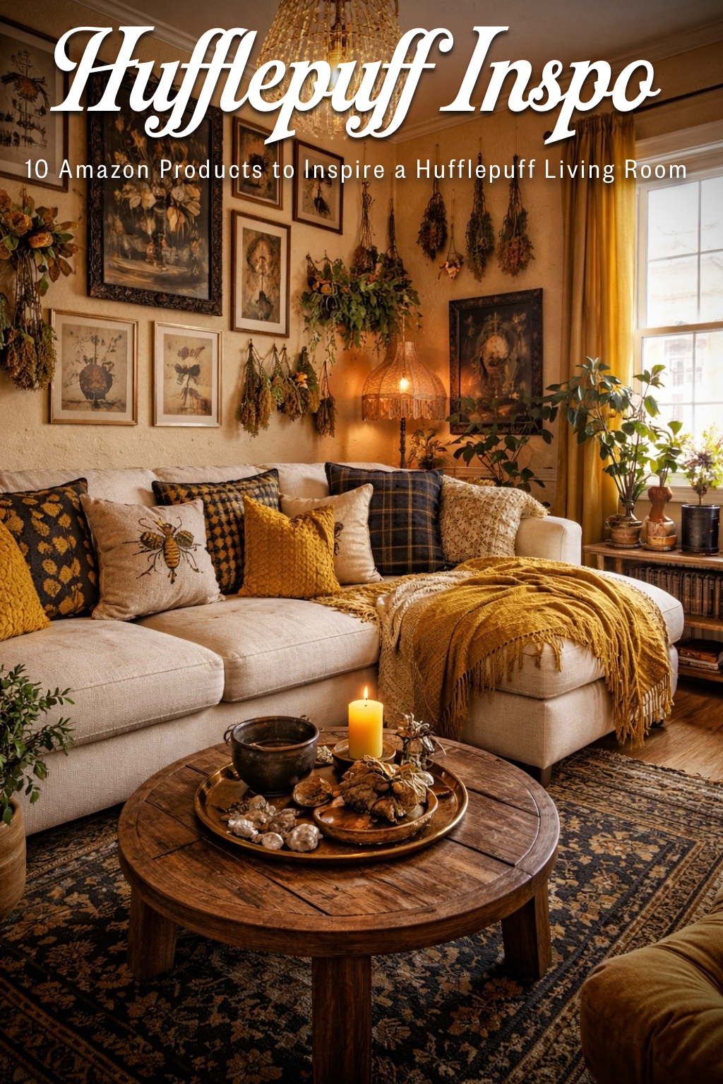 10 Products to Complete a Hufflepuff Inspired Living Room