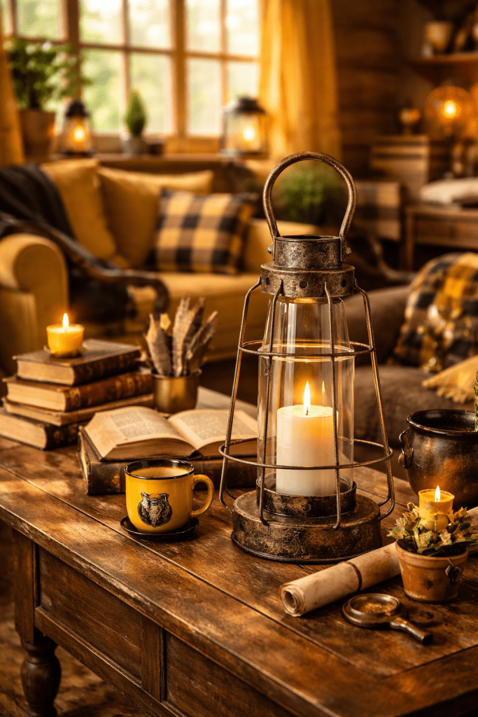 Creates a soft, comforting glow that enhances the cozy atmosphere.