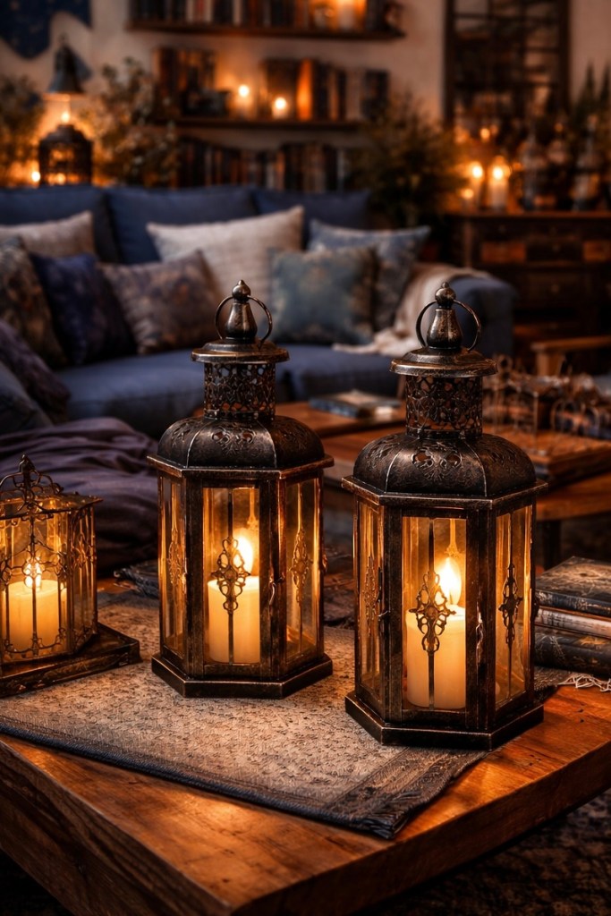 Creates soft lighting that adds warmth without disrupting the calm atmosphere.