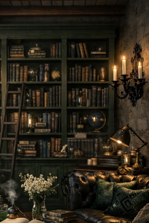 Adds vertical interest and a dramatic, moody lighting effect.